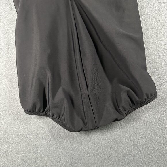 Lands End Swimsuit Womens 6 Black One Piece Halter Ruched Padded Tankini Swim - Picture 8 of 8